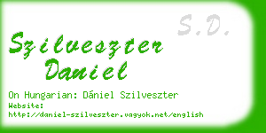 szilveszter daniel business card